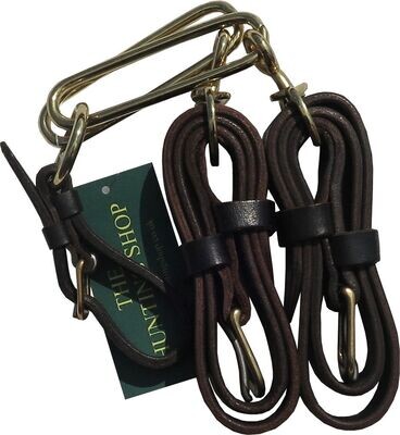 Saddle Mountable English Leather, Solid Brass Hound Couples