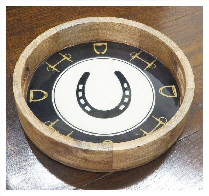 Stylish Equestrian Round Tray