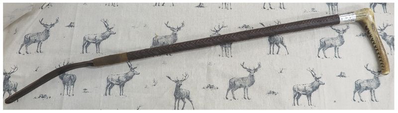 Gents Vintage c. 1909, Leather Hunting Whip Gents Vintage c. 1909, Leather Hunting Whip