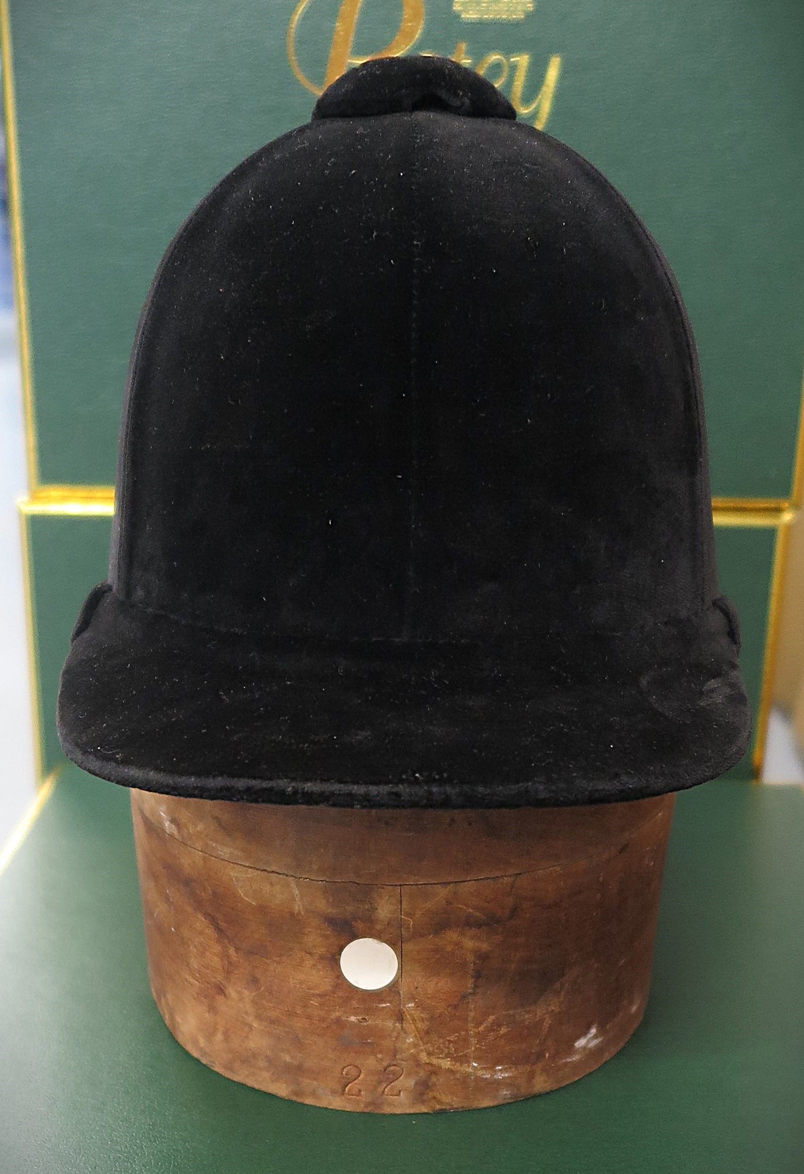 56cm Herbert Johnson, Black Hunt Cap