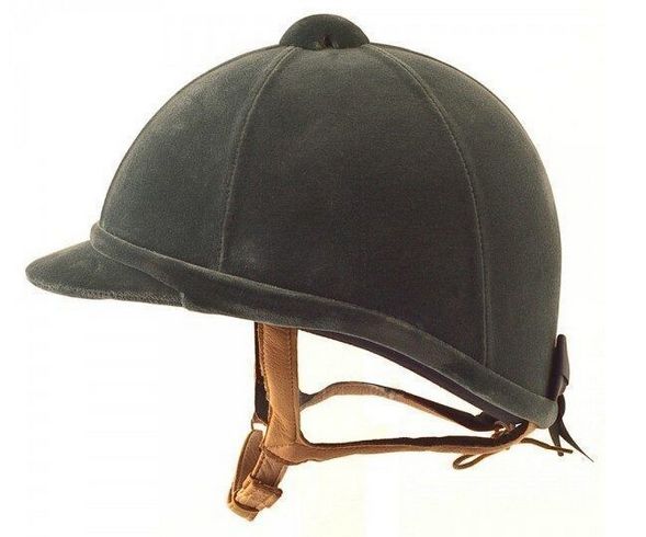 59cm Round Fit, Charles Owen, Grey Hampton with Bay Harness