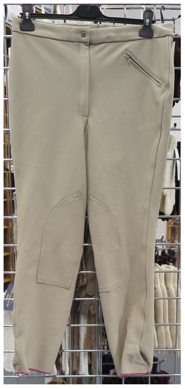 Ladies 32" Shires, Beige Stretch Breeches