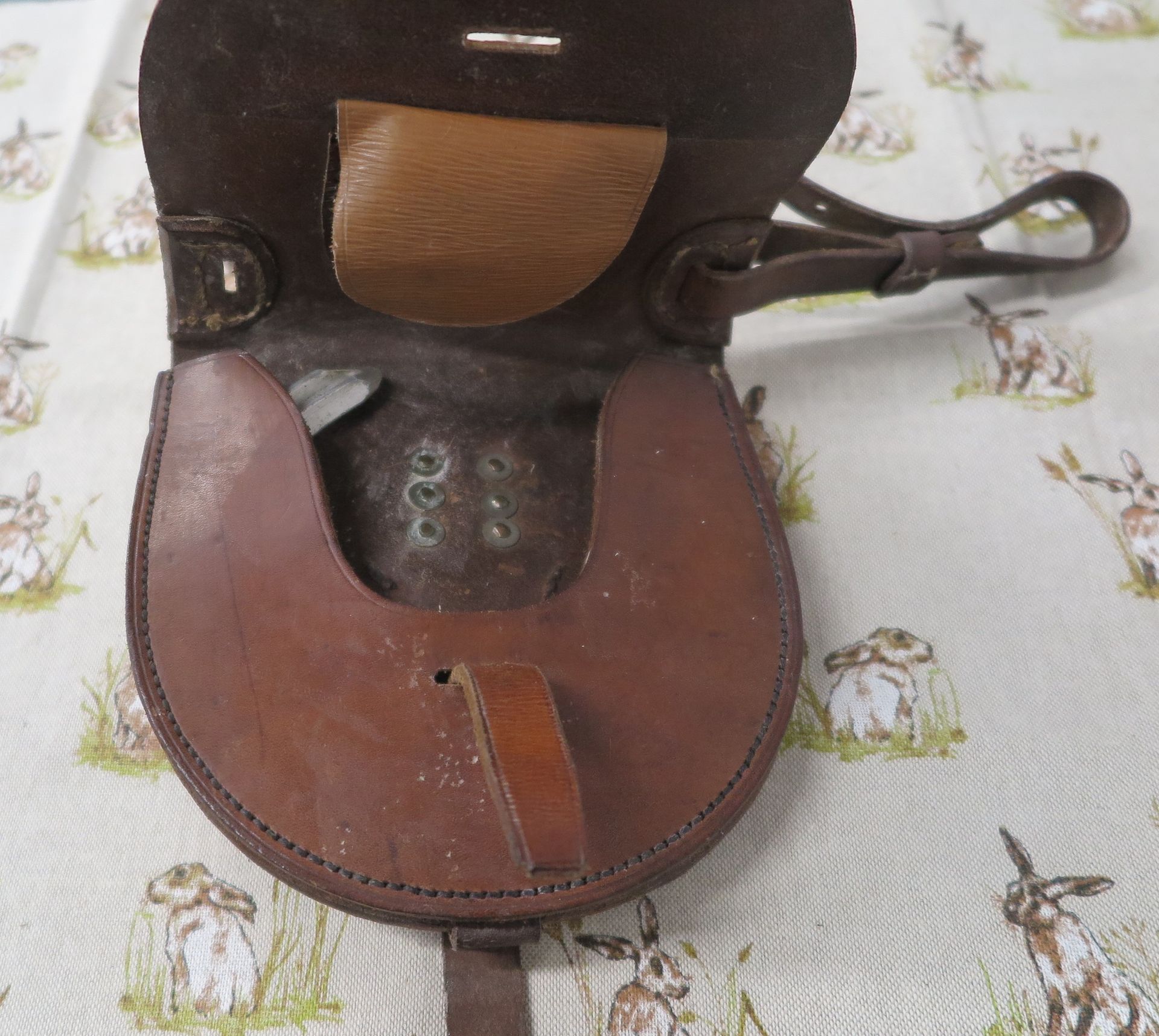 WWII Military Horsehoe Leather Case