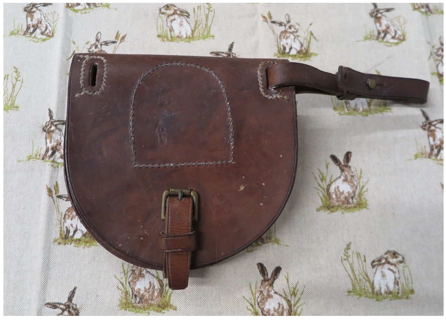 WWII Military Horsehoe Leather Case