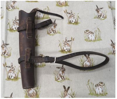 Brown Leather Horn Case