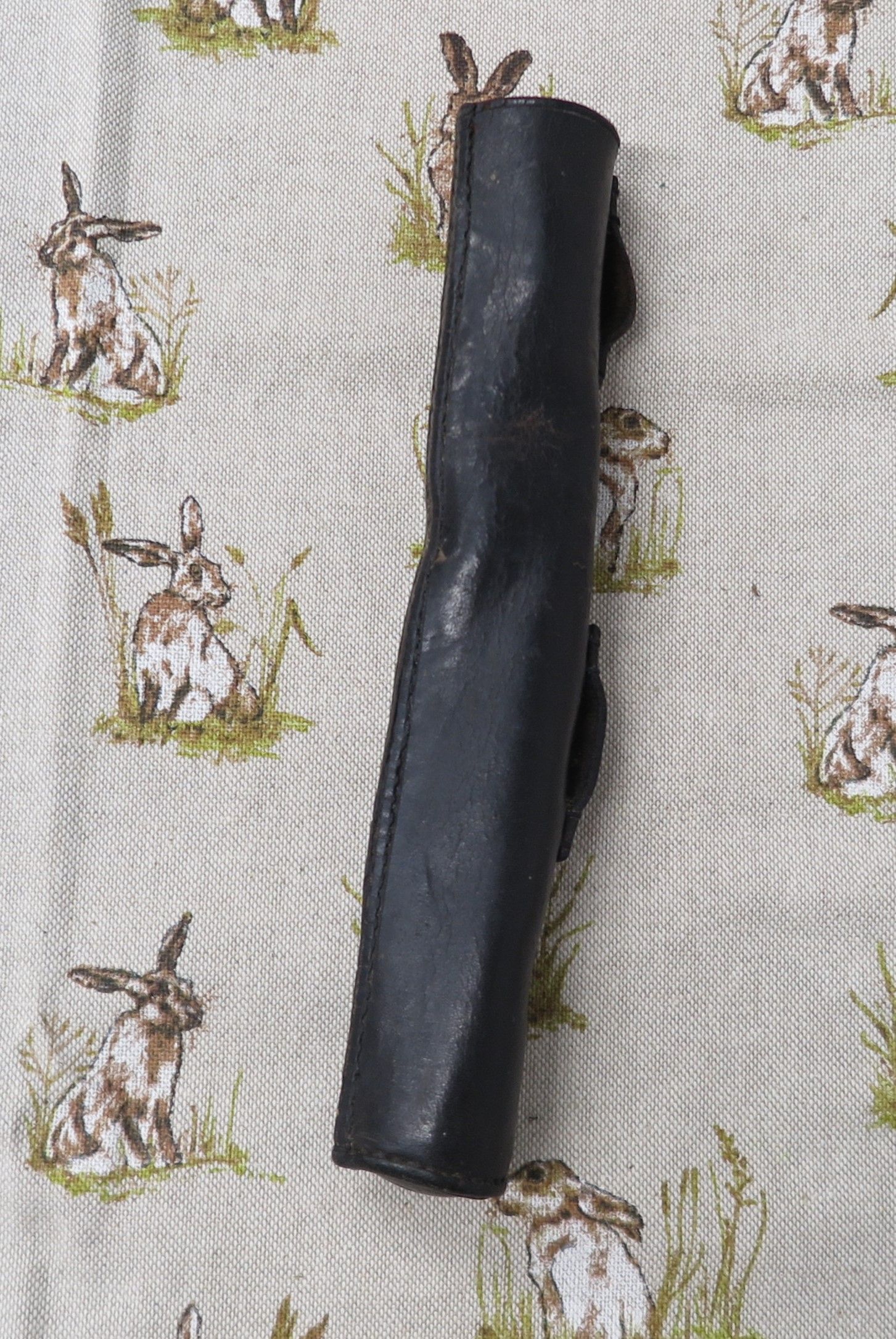 Black Leather Horn Case