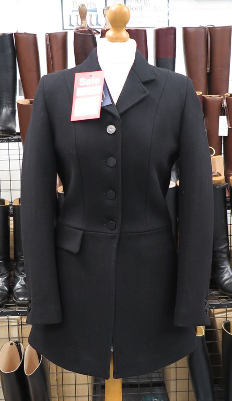 Ladies 36 Ladies 36", Lady Gregory Black Hunt Coat (4-button)