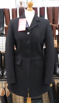 Ladies 36 Ladies 36", Lady Gregory Black Hunt Coat (4-button)