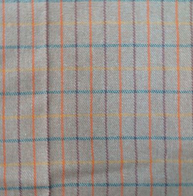 Green and Tan Cotton Tattersall Fabric