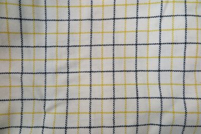 Black and Gold Cotton Tattersall Fabric