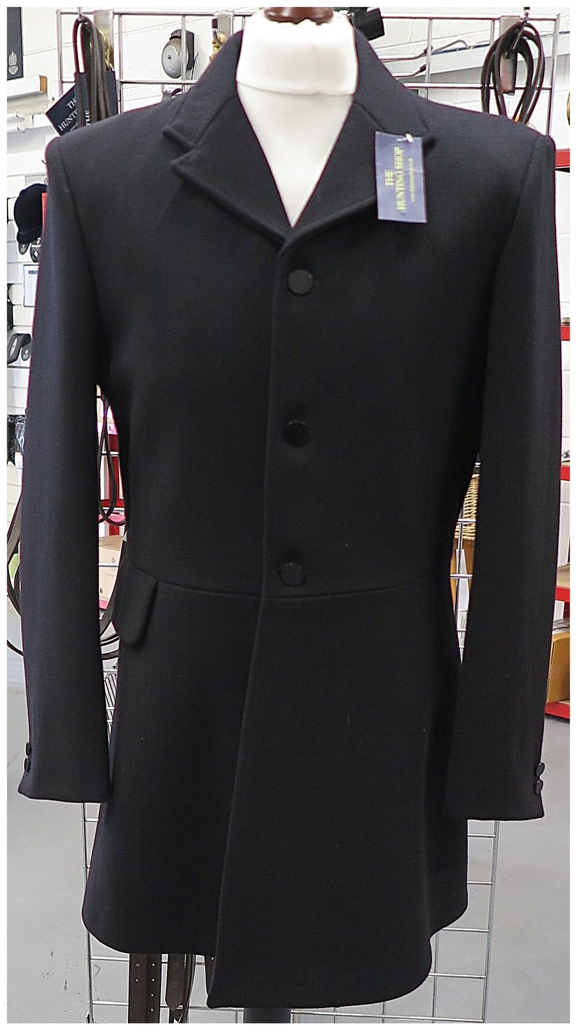 Gents 42" Black, Mid Weight Hunt Coat