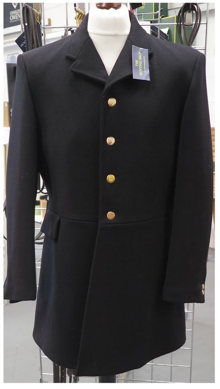 Gents 42" Black, Waterford Hunt Coat (4 Button)