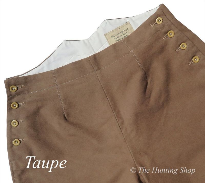 Ladies 30", Taupe Moleskin Hunting Breeches