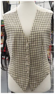 Ladies 38 Ladies 38" Tattersall Waistcoat