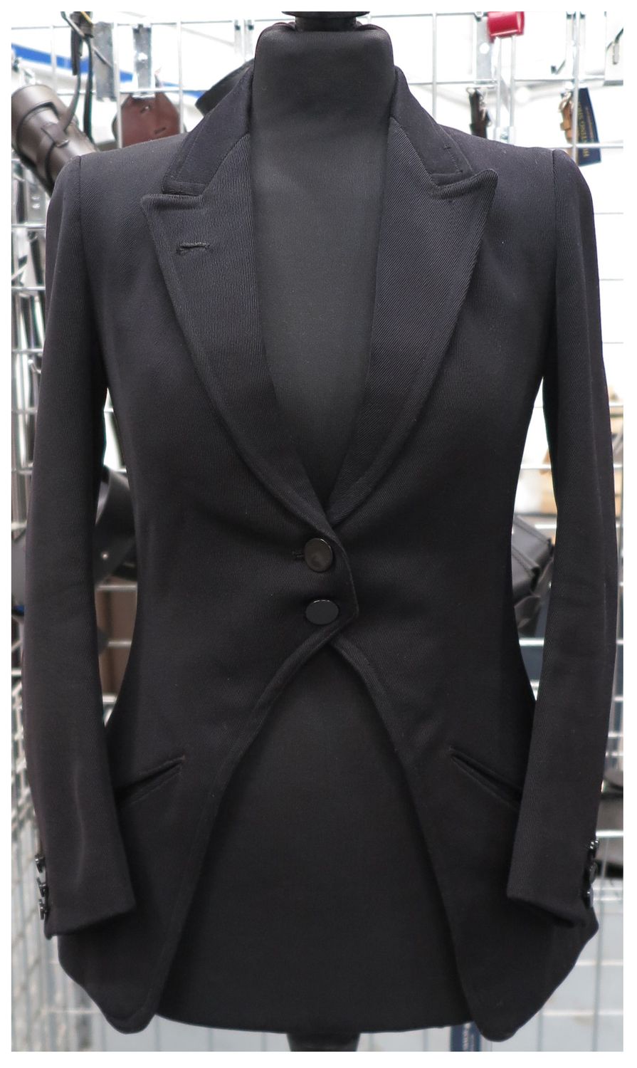 Ladies 32" Vintage, Black Cutaway Jacket