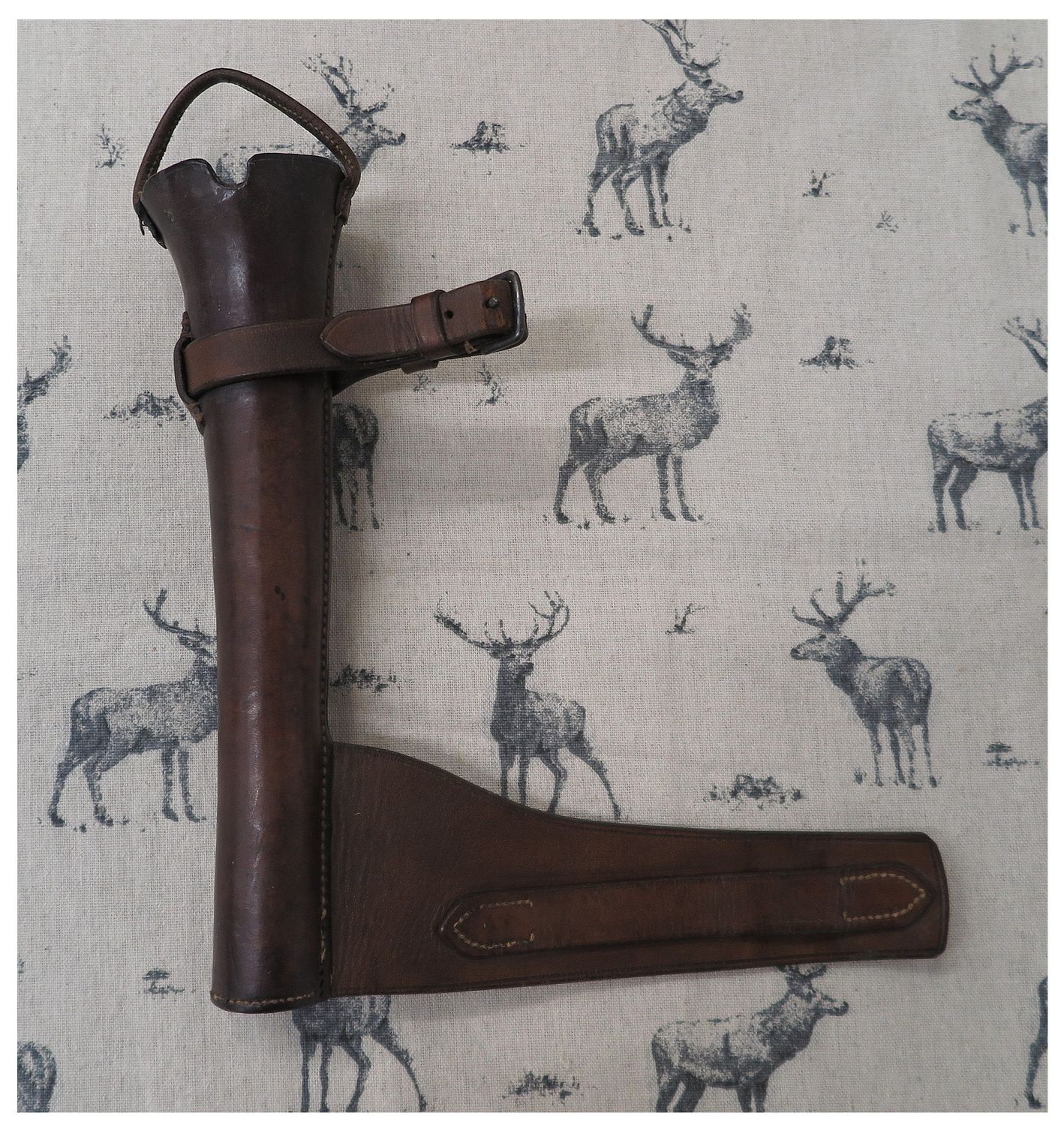 Brown Leather Horn Case