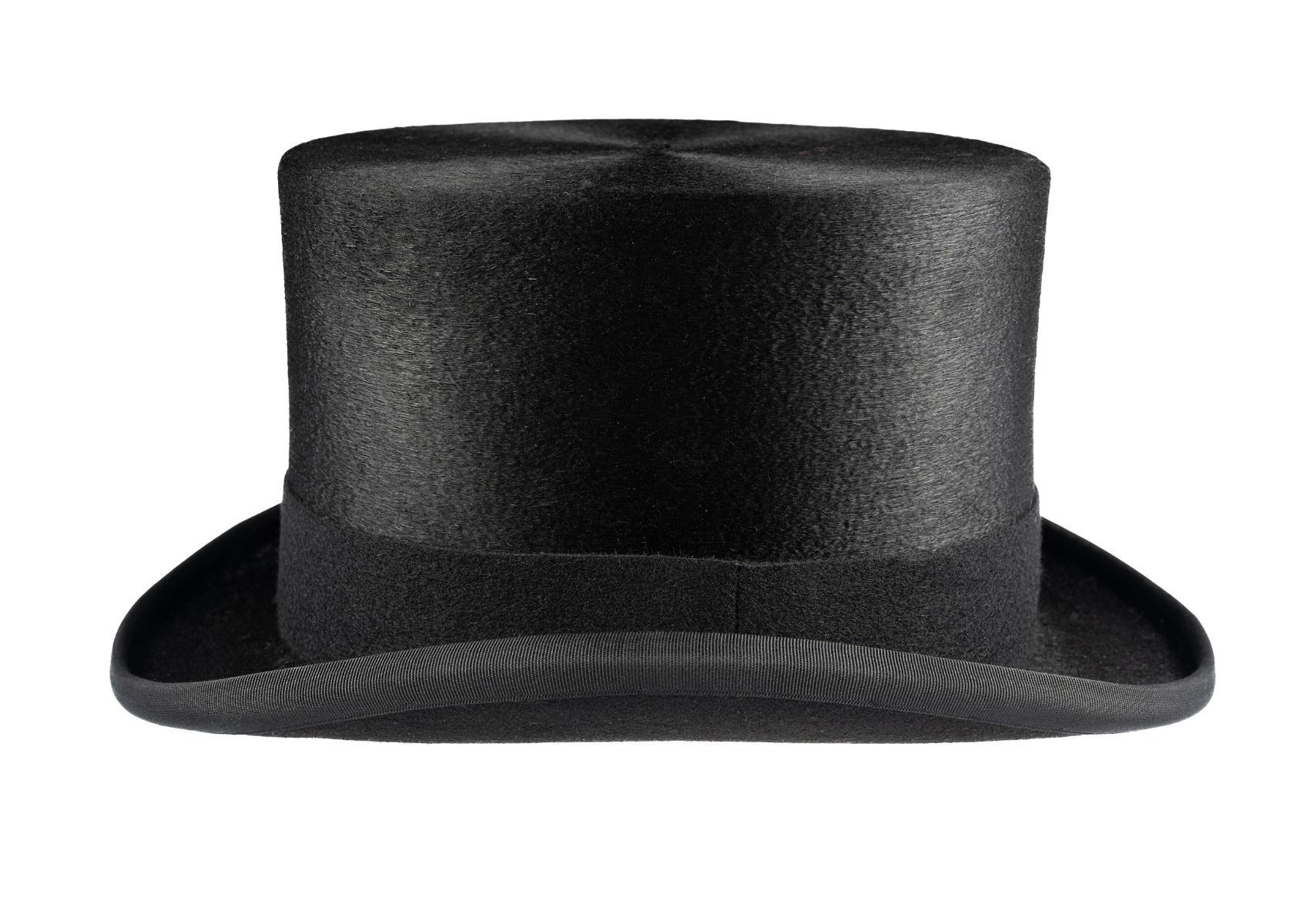61cm Luxury Black Fur Felt Melusine Top Hat