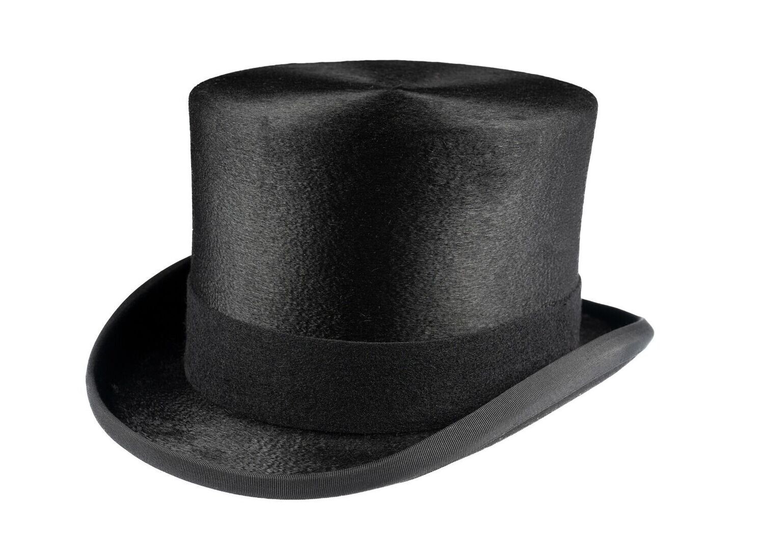61cm Luxury Black Fur Felt Melusine Top Hat