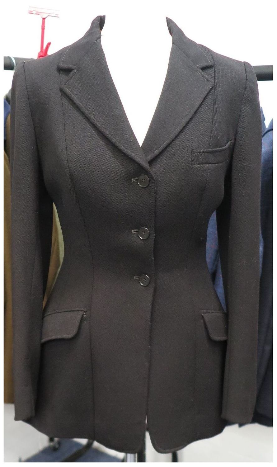 Ladies 32", Black Vintage Hunt Coat