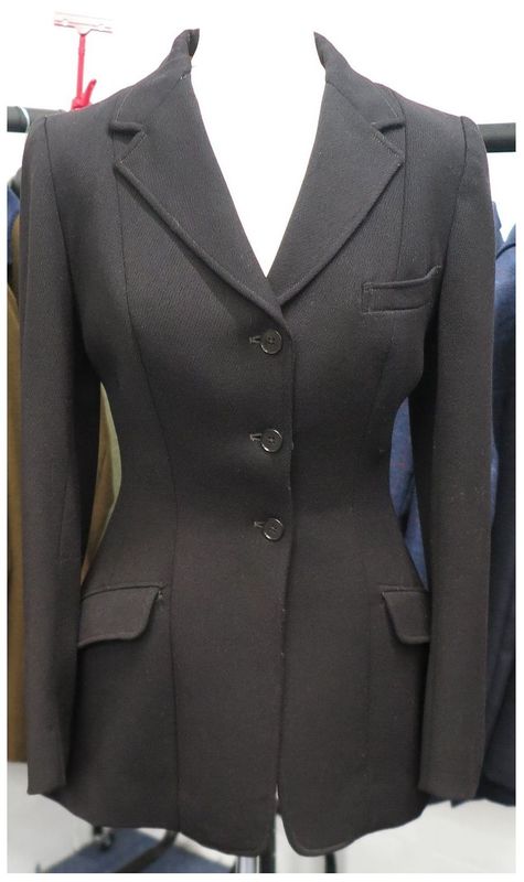 Ladies 32 Ladies 32", Black Vintage Hunt Coat