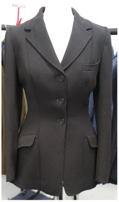 Ladies 32 Ladies 32", Black Vintage Hunt Coat