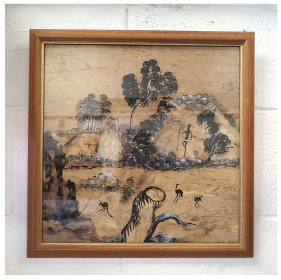 Vintage, Australian Aboriginal Bark Painting