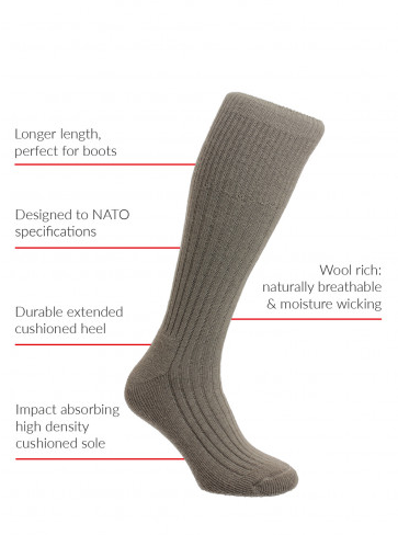 Wool Rich Boot Socks (size 6-11) *seconds*