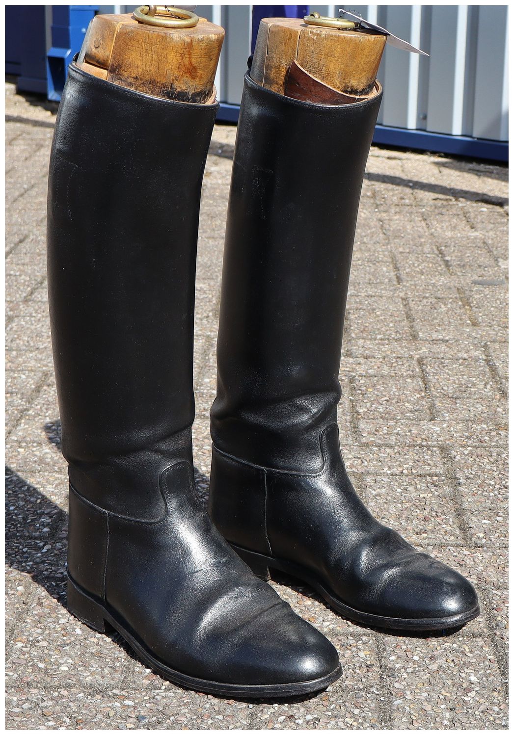 Size 7 Davies, Black Leather Boots