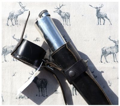 Saddle Flask in Black Leather Case Saddle Flask in Black Leather Case