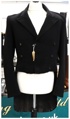 Gents 38" Frank Hall, Black Hunting Tail Coat