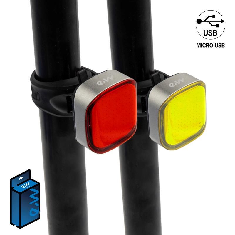 Set di luci anteriori e posteriori ricaricabili EWL004 ad alta potenza