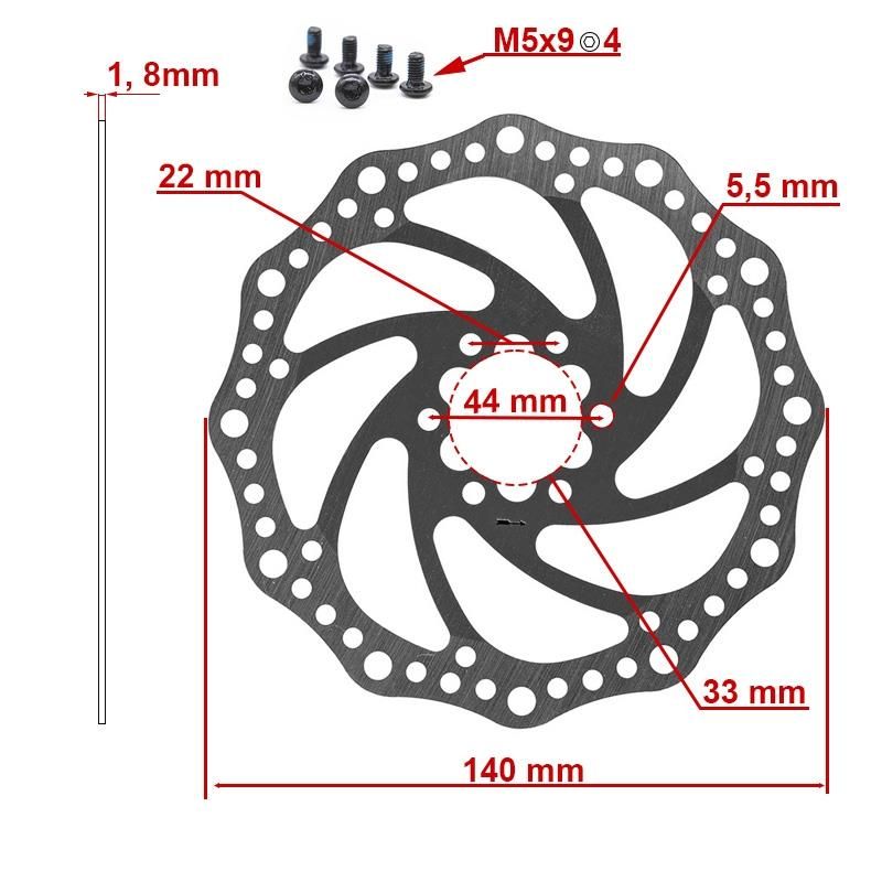 Disco freno R6.1 180mm 6H argento