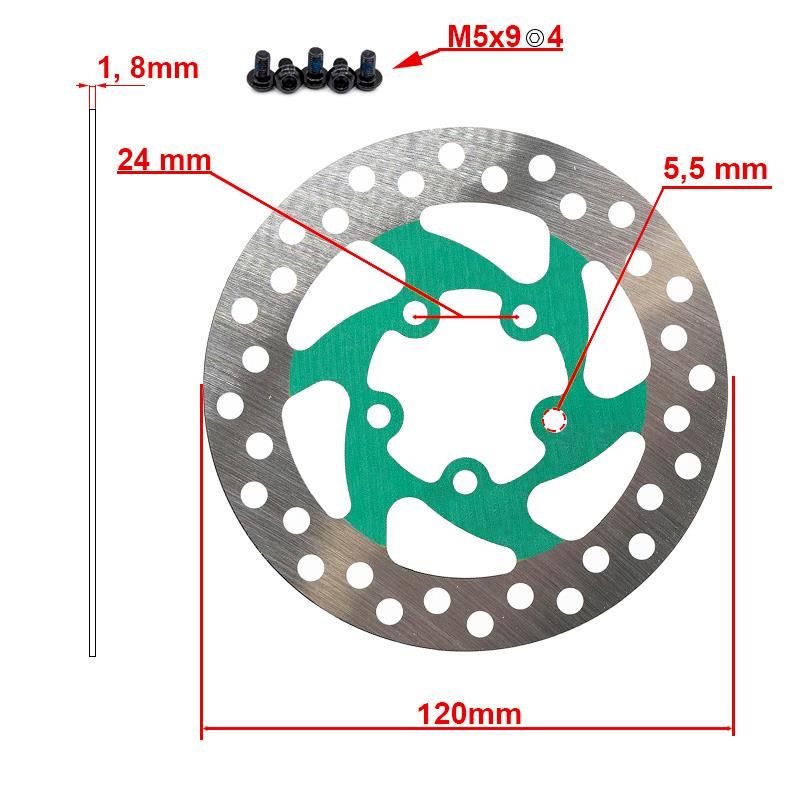 Disco freno 120mm 5H blu