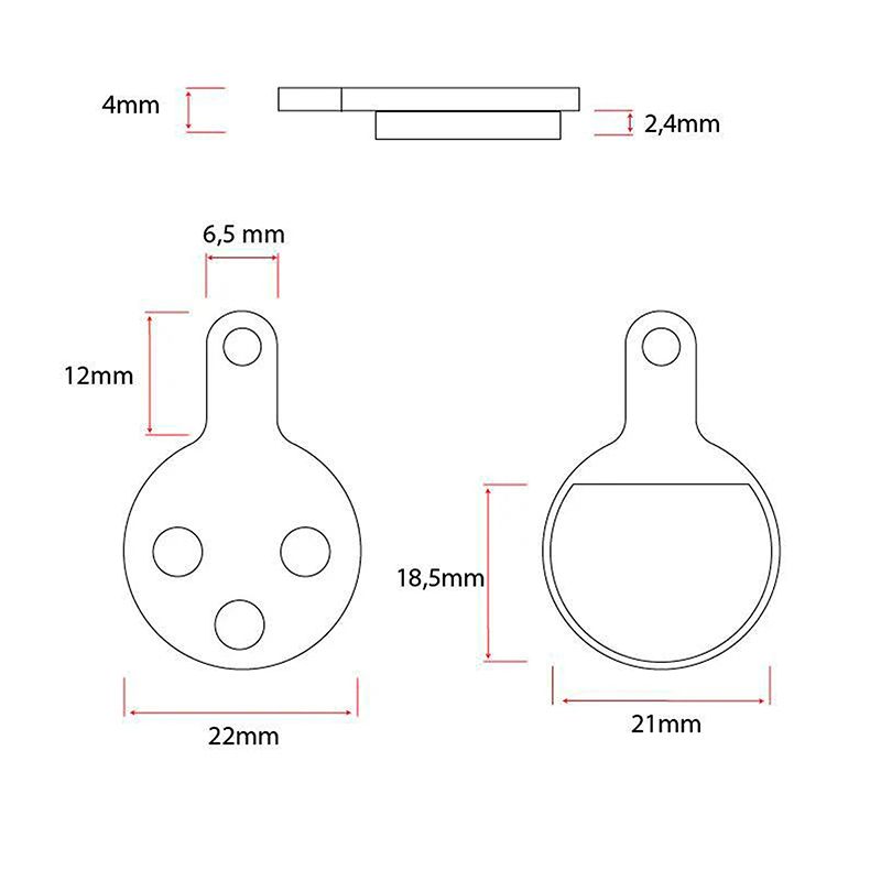 CT009-R pastiglia resina [Ewheel] - 2 set