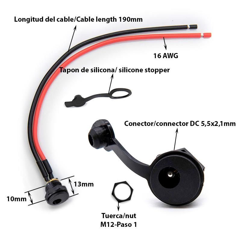 Porta di carico DC 5,5 × 2,1mm