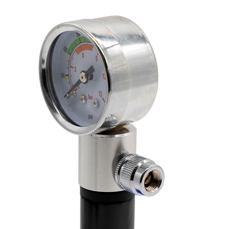 Gonfiatore manuale con manometro EWAP-006 blu