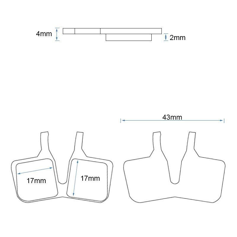 Pastiglia freno RT011-R resina - Set da 2