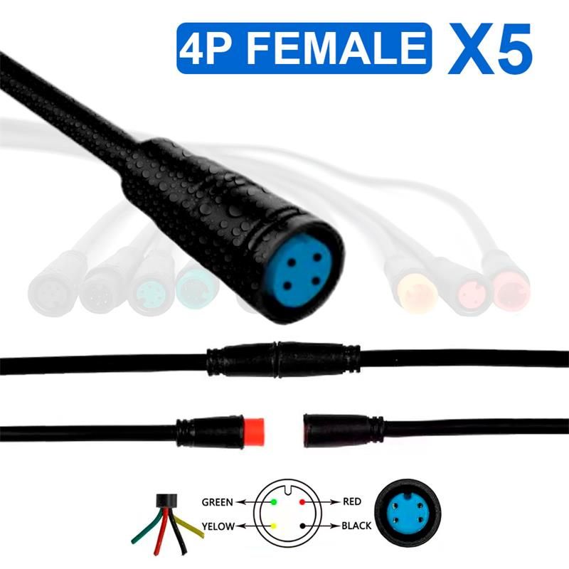 Connettore impermeabile 8mm 4 pin - 5f