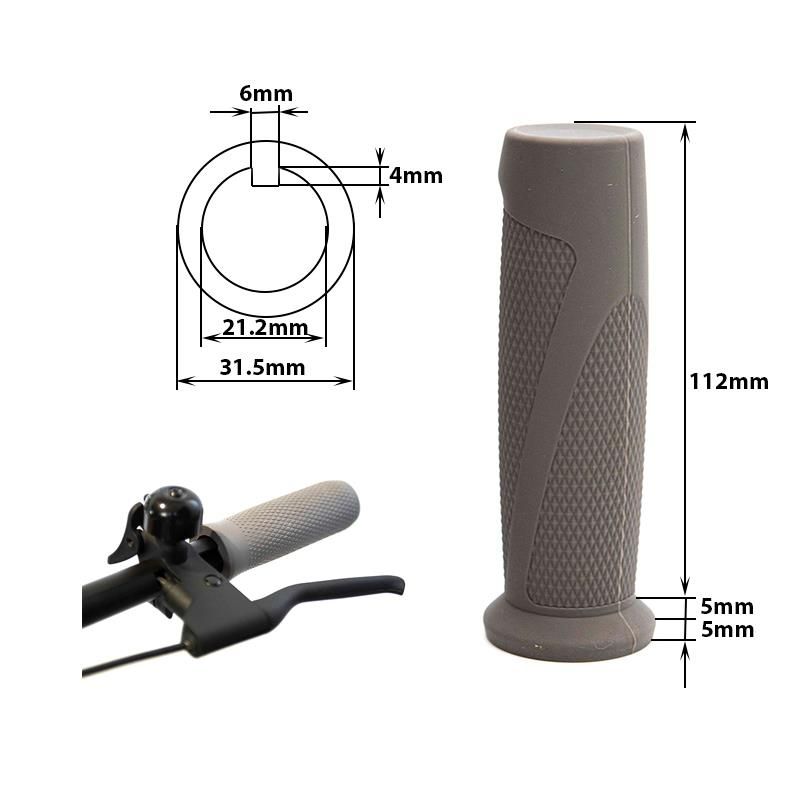 Manopole in silicone grigio per Ninebot serie F e D - 2 UDS
