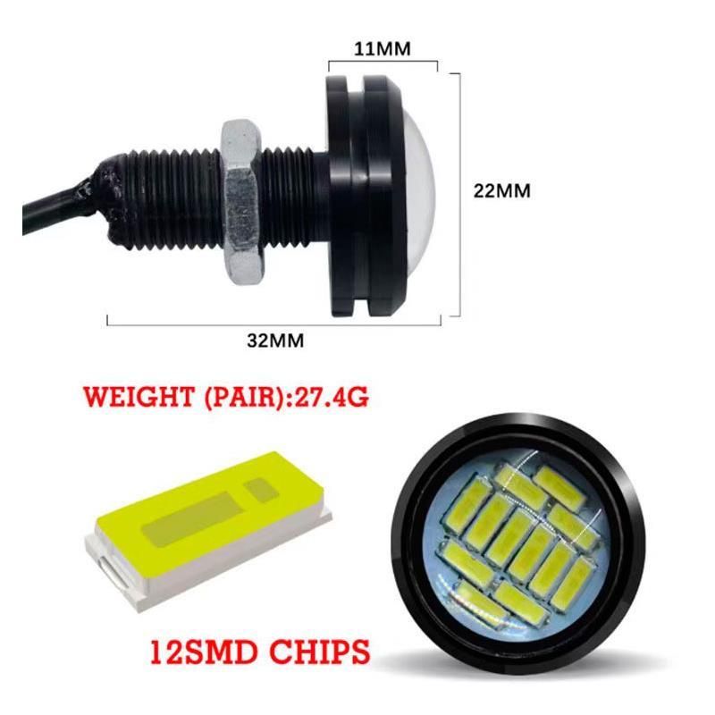 Led occhio d'aquila 12V GIALLO - 1 unità