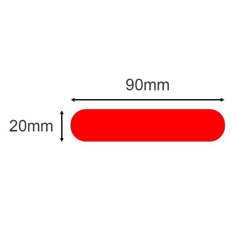 Adesivi riflettenti 90x20mm giallo - 20Uds