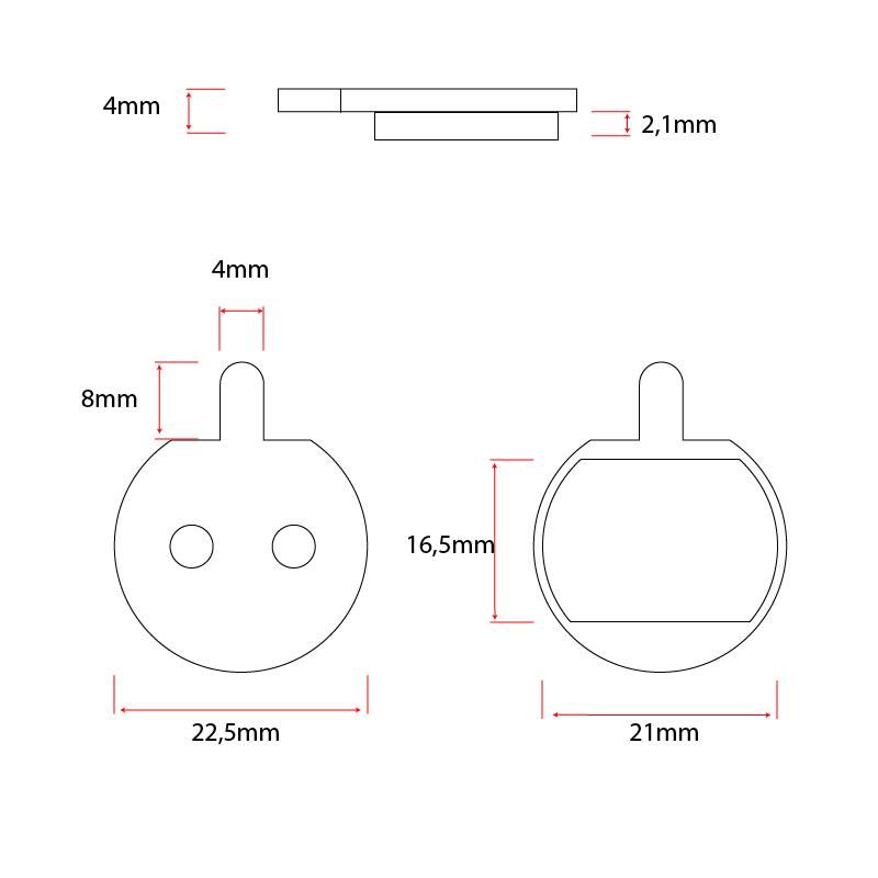 CT004-R pastiglia resina [Ewheel] - 2 set