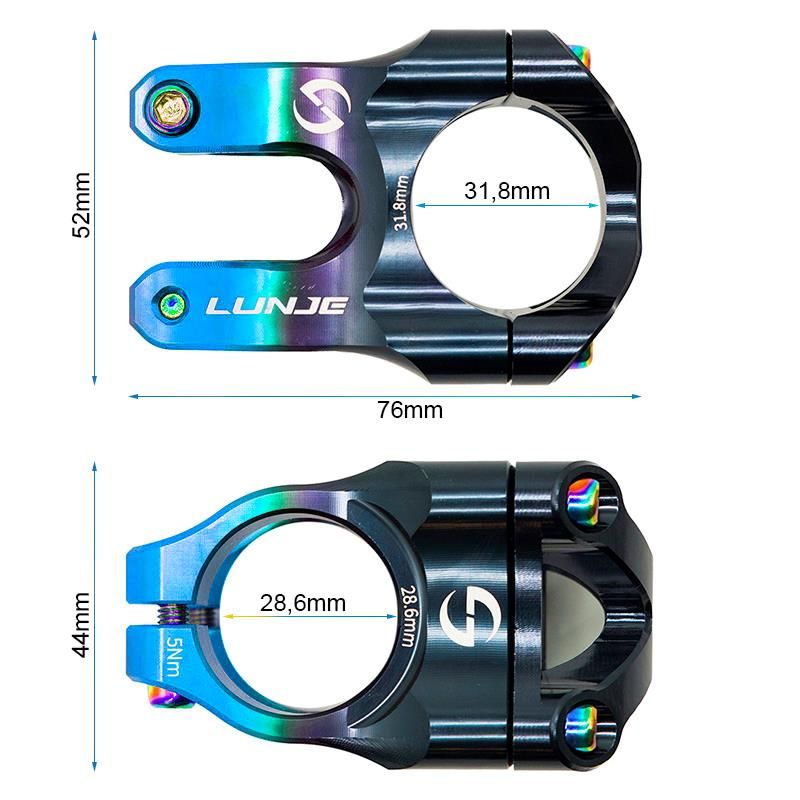 Attacco manubrio per diametro 31,8mm EWPM-002 nero-rosso