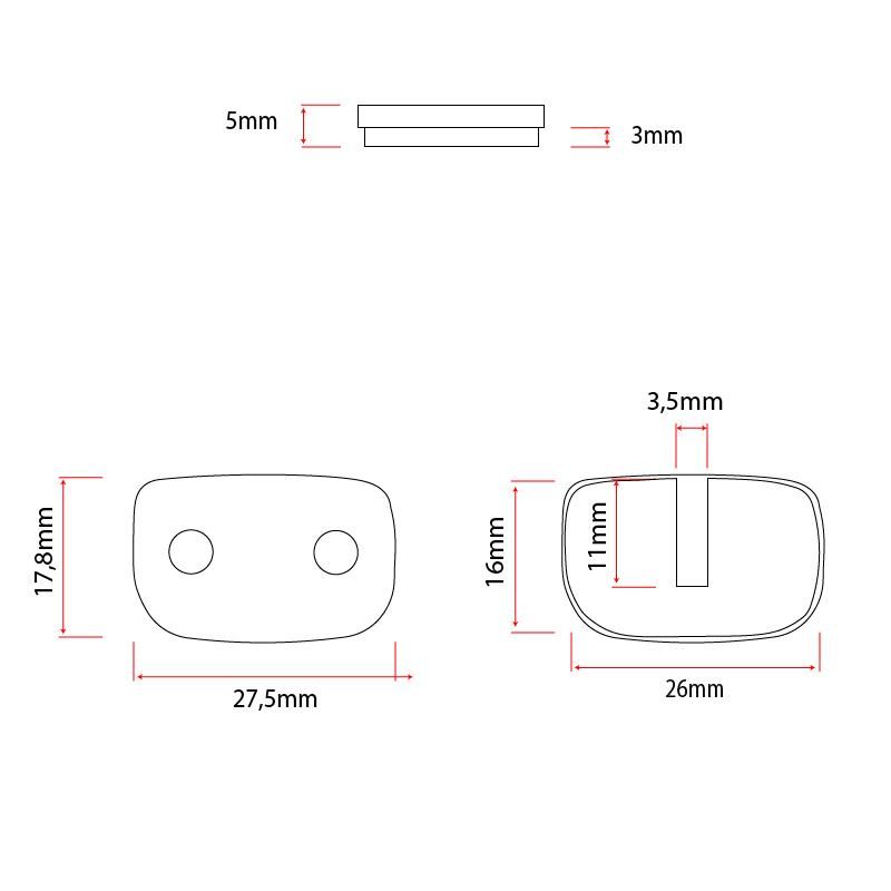 RS003-R pastiglia resina [Ewheel] - 2 set