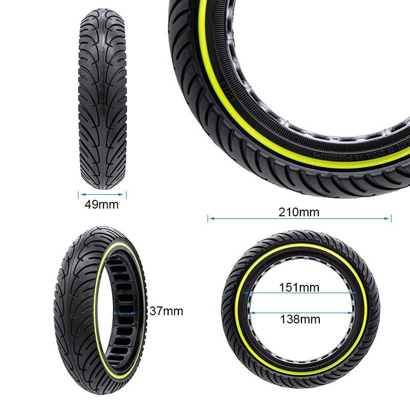 Ruota piena ultraleggera 8.5x2-6.1/B34 - linea nera [Nedong]