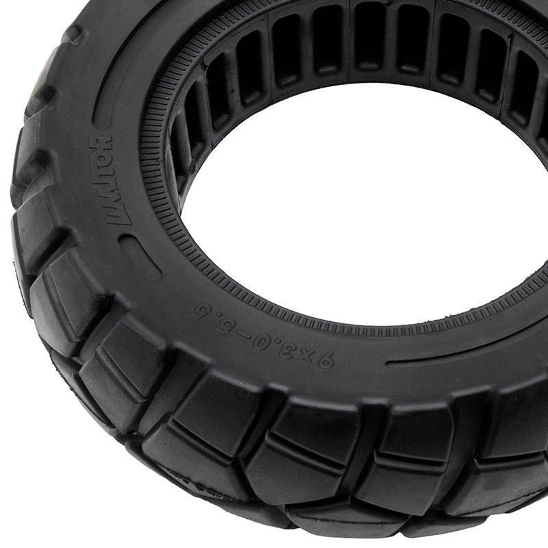 Ruota piena 9x3-5,5 linea nera [Amitor]