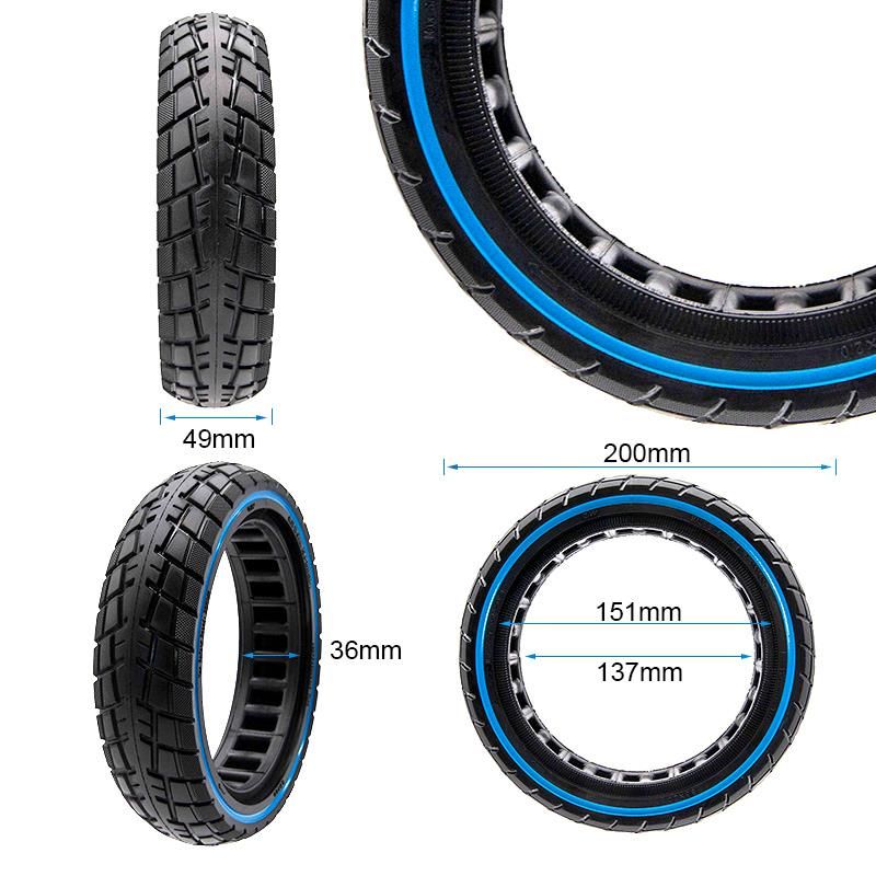 Ruota solida ultraleggera 8,5x2-6,1/B34 offroad linea blu [Ewheel]