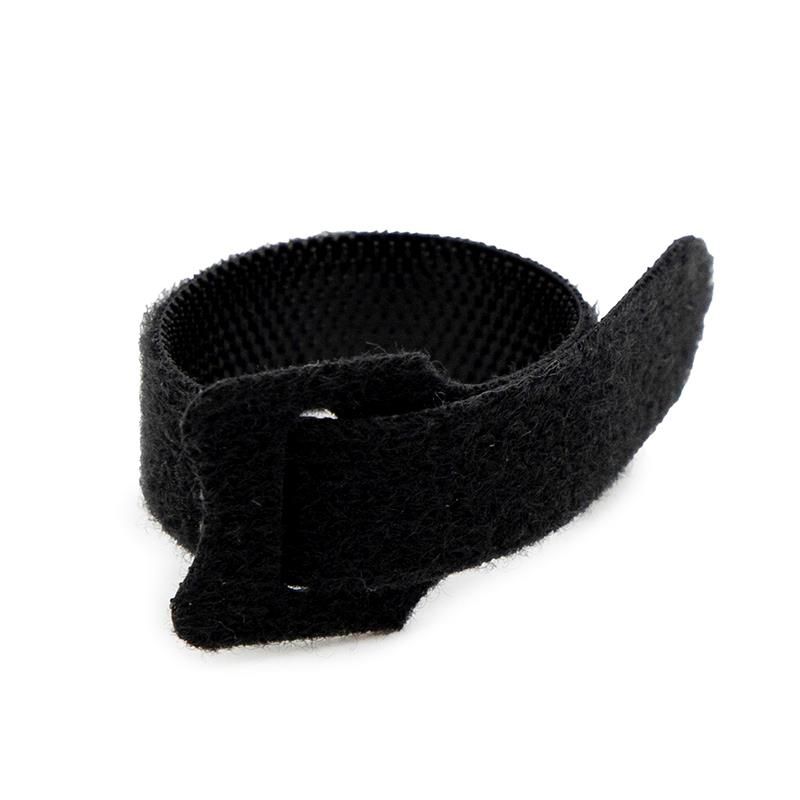 Cinturino in velcro nero - 10 x 110mm