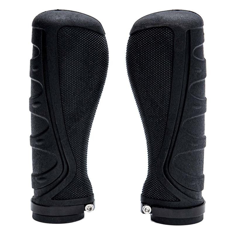 Manopole ergonomici in silicone con blocco nero - 2 UDS