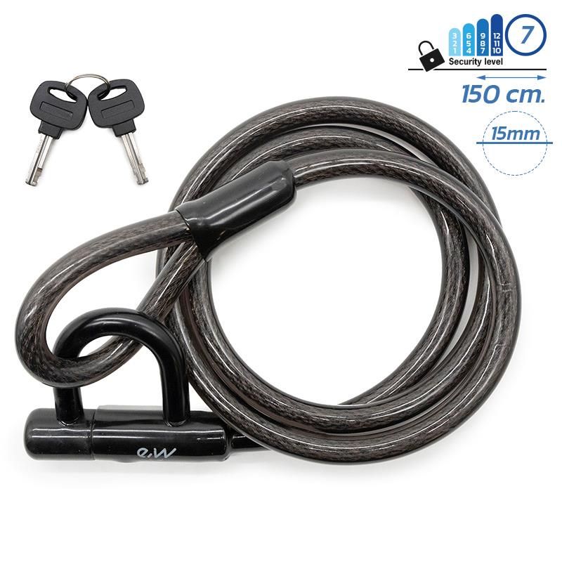 Lucchetto a chiave EWLK014 nero